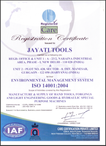 ISO-14001 Jayati Tools