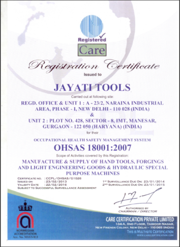 OHSAS Jayati Tools