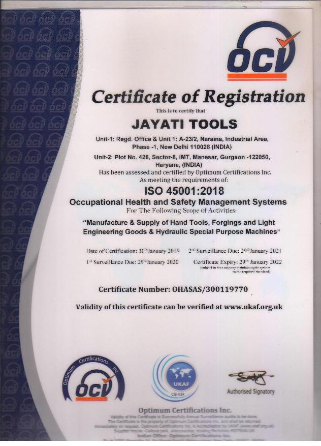 Occupaction Health & Safty Management System (ISO 45001:2018)